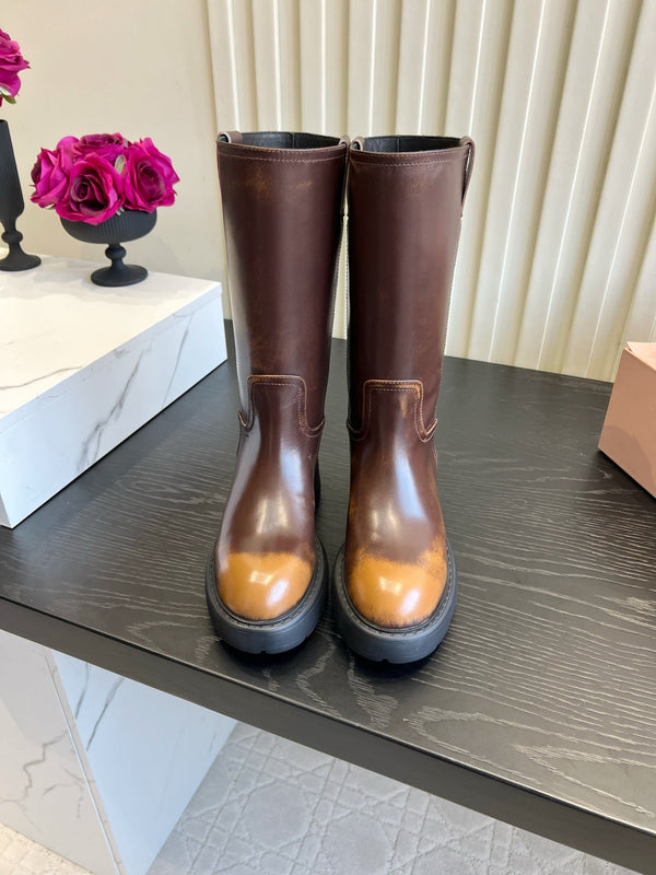 Miu Miu 2026 Fume Boots Cowhide 977054