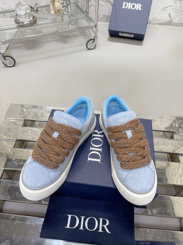 CD B33 Sneaker 30mm In Light Blue Mix Brown Suede 100677