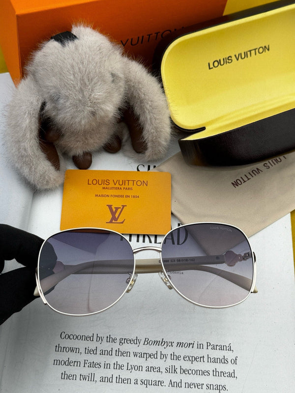 SIGNATURE ROUND SUNGLASSES L8638 IN METAL