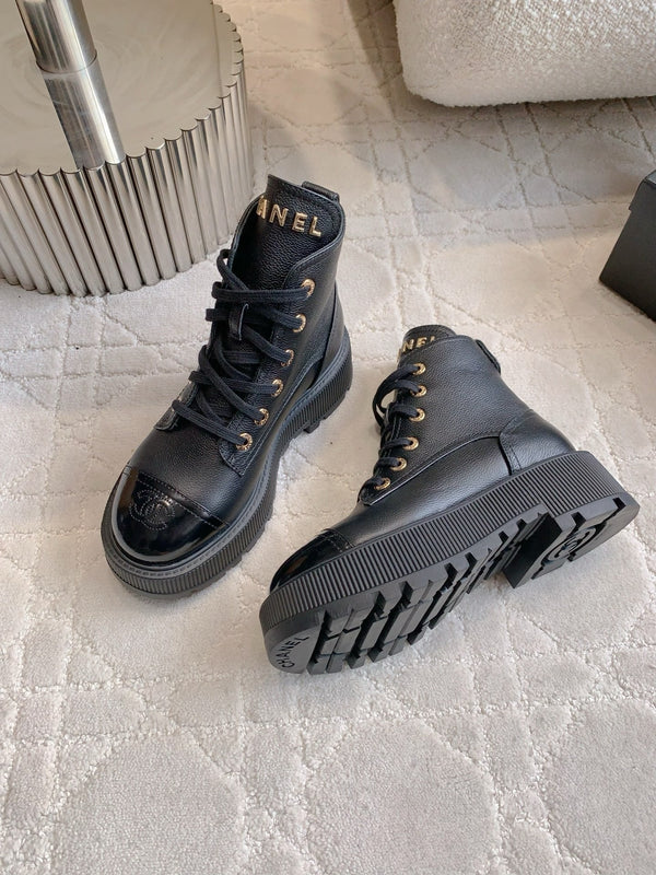CC 24 Combat Boots 50mm Black Calfskin & Sheepskin 404286
