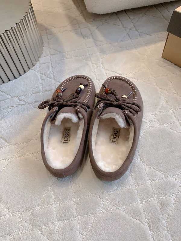 UGG Yupoo Loafers Burgundy Wool Suede 516907