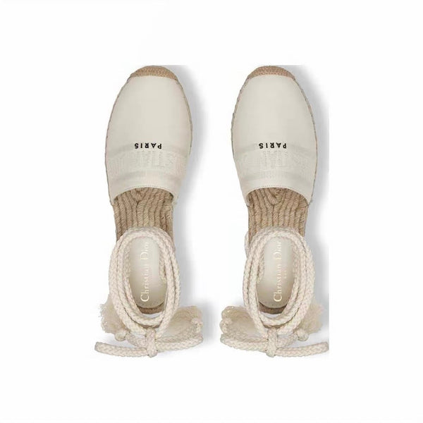CD FW26 Espadrilles Ivory Sheepskin 692261