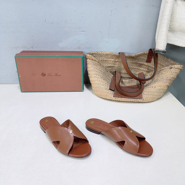 LP Vera Flat Sandal Brown Sheepskin 742544