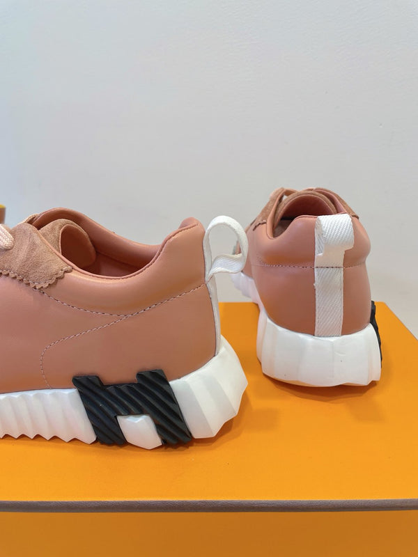 HM Bouncing sneaker Burnt Sienna Brown Calfskin and Suede 212291