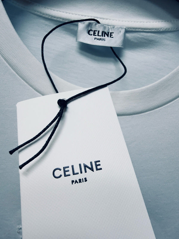 Celine Triomphe Embroidered T-shirt Cotton 351314