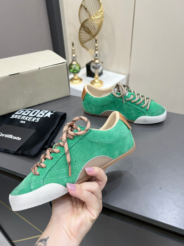 Golden Goose 26s True-Star Sneakers Green Suede 735906