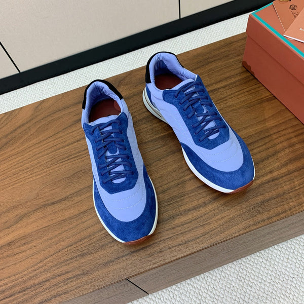 LP Week End Walk Sneaker In Could Blue Mix Blue Denim Fabric And Sudede 984386