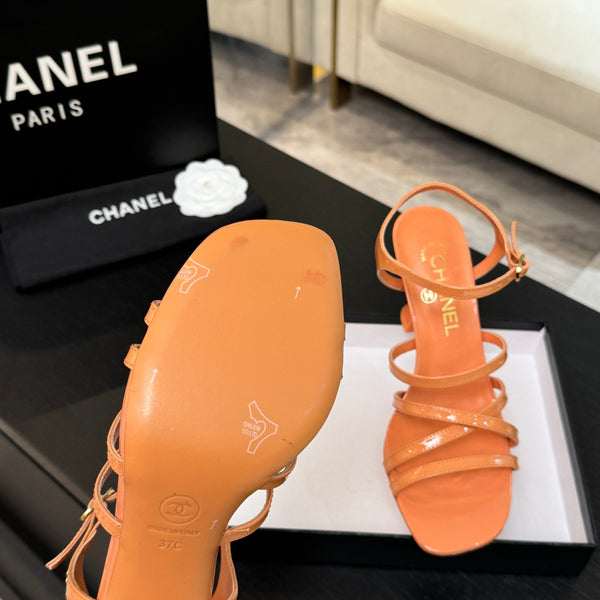 CC Cruise 25/26 Sandal 95mm Orange Patent Leather