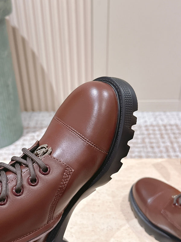 LV District Ranger Ankle Boot Brown Plain Calf Leather 555686