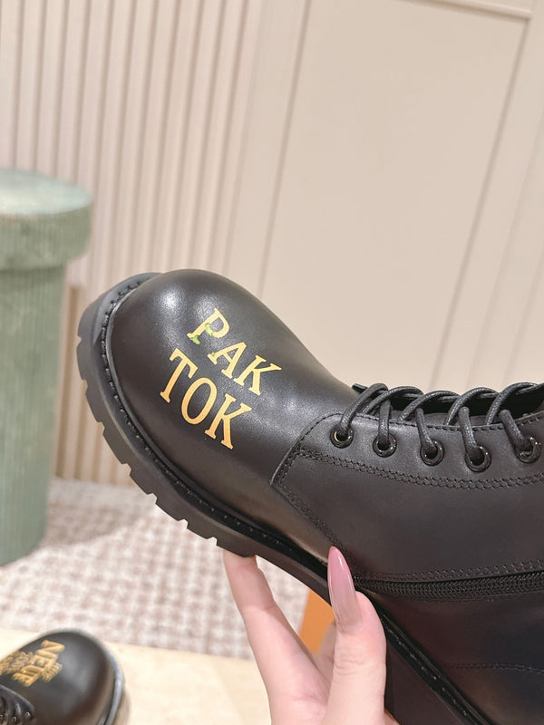 LV 25 Short Boots Black Cowhide 576921