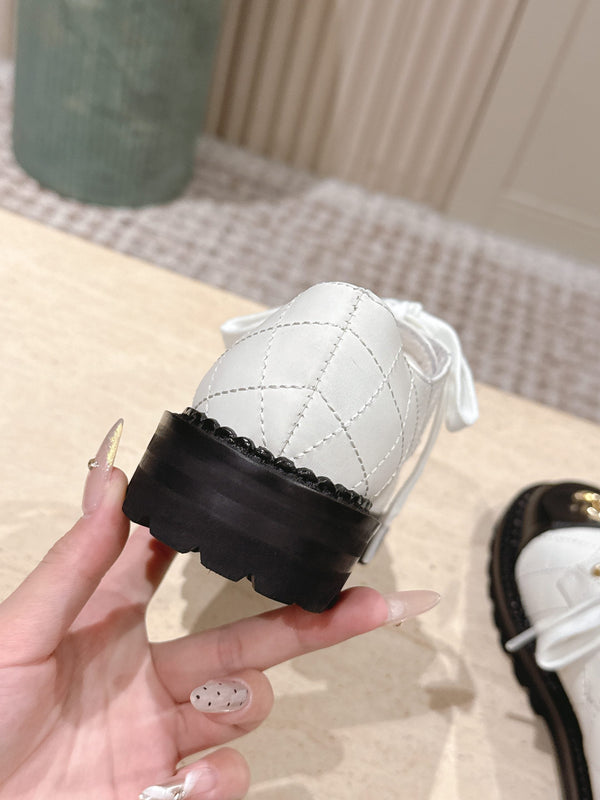 CC 26s Shoes 2cm Black White Quited Calfskin 583904
