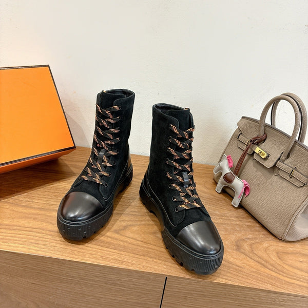 HM 26S Fresh Ankle Boots 4cm Black Suede 110598