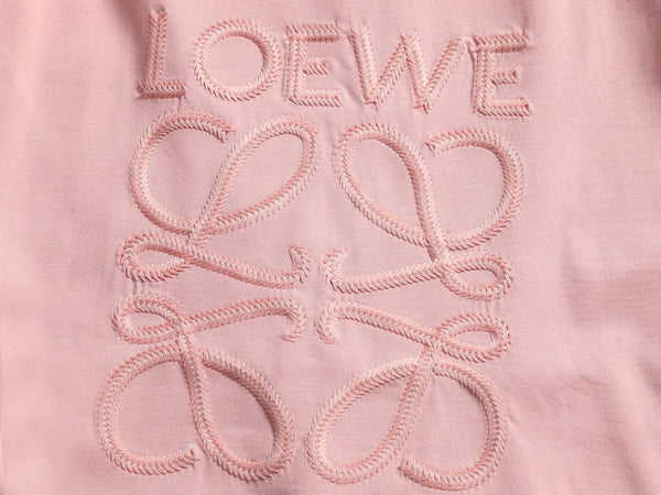 Loewe Men Logo Loose-Fit T-Shirt Light Pink Cotton
