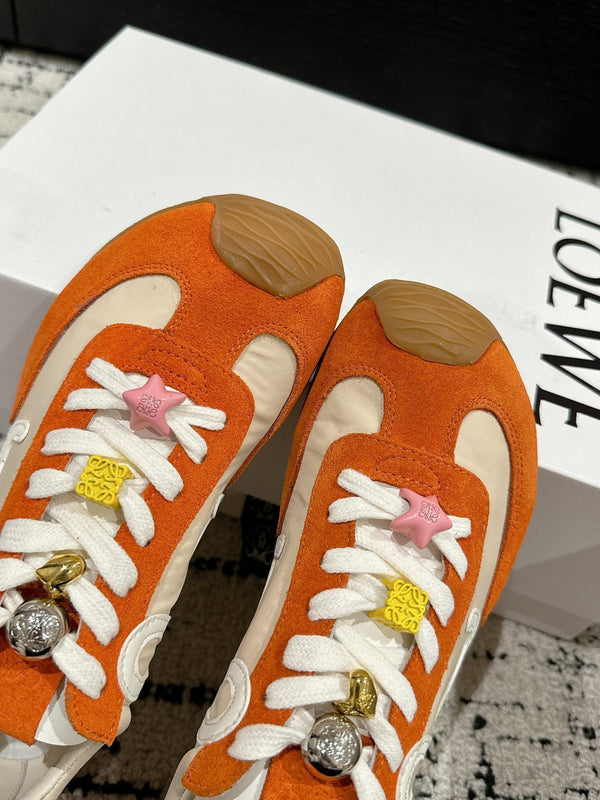 Loewe 25 Ballet Runner 2.0 Sneaker Orange Nylon Sheepskin