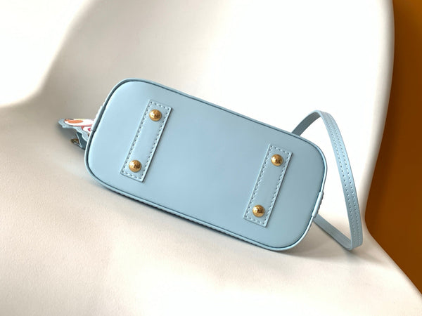 LV x TM Alma BB M13670 Handbag 23.5cm Light Blue Epi Grained Cowhide
