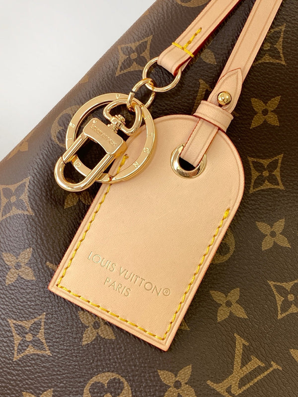 LV Again Handbag 53cm Brown Monogram Canvas & Cowhide