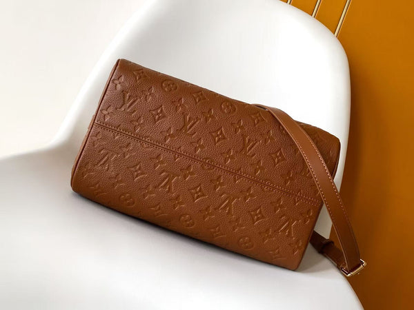 LV M28662 Speedy Soft 30 Bag Brown Monogram Empreinte Leather