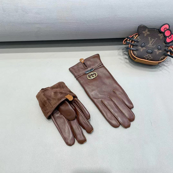 TOUCHSCREEN GLOVES IN PENNY BROWN SHEEPSKIN 391499