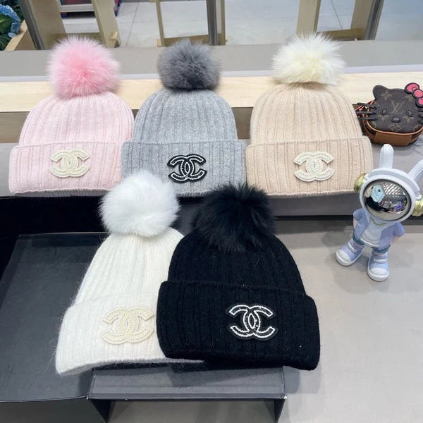 CC Knitted Hat With Pom-pom 437120