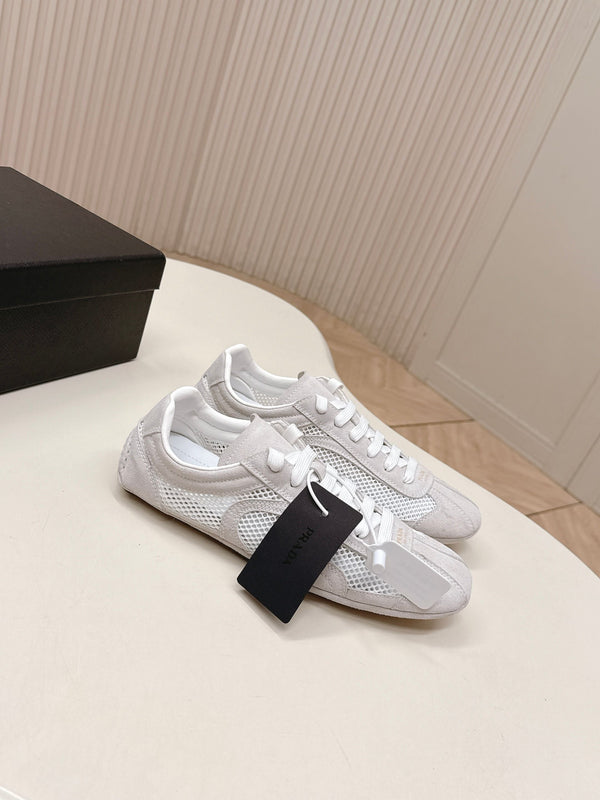Prada 26ss German Training Light Grey Suede Mesh 644213