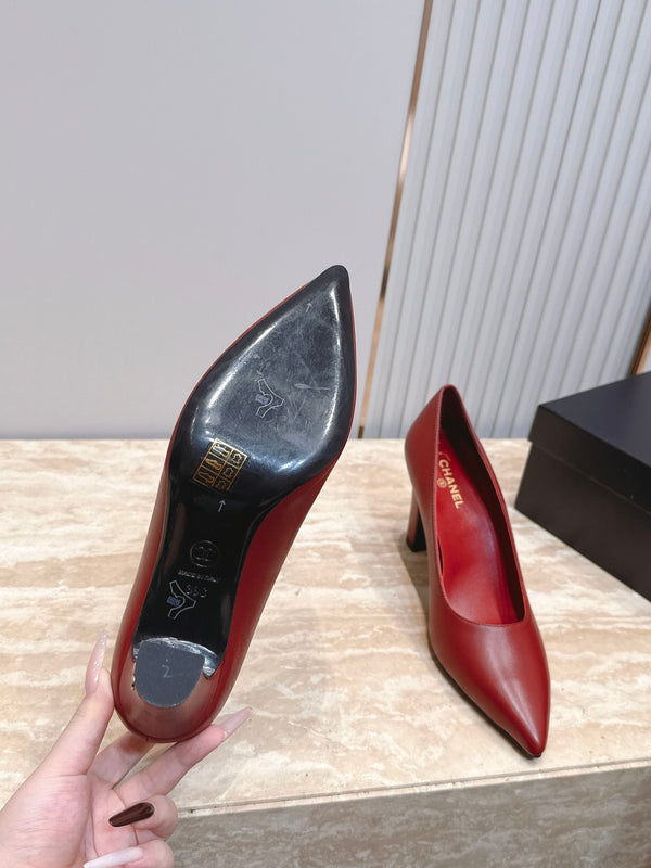 CC Métiers d’art 2026 Pumps 9.5cm Red Sheepskin 898967