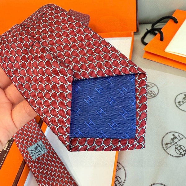 HM Hilario Tie Burgundy Twill Silk 210001