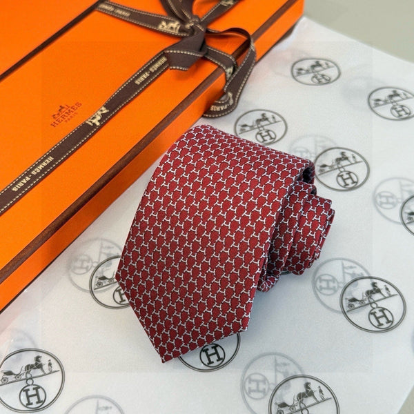 HM Hilario Tie Burgundy Twill Silk 210001
