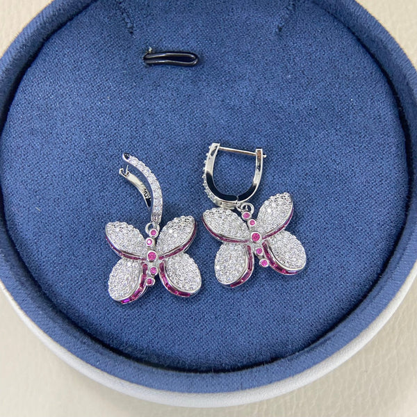 Graff Full-Diamond Butterfly Earrings