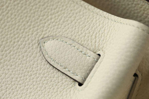 HM So Kelly Shoulder Bag 22cm Ivory Cowhide 284526