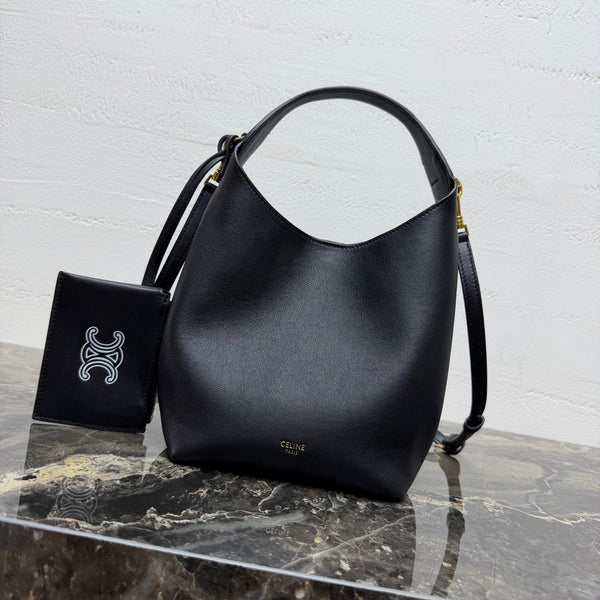 CL Small Hobo Black Supple Smooth Calfskin