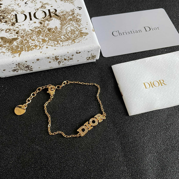 CD 26S Pave Logo Letter Bracelet In Tone Metal 631808