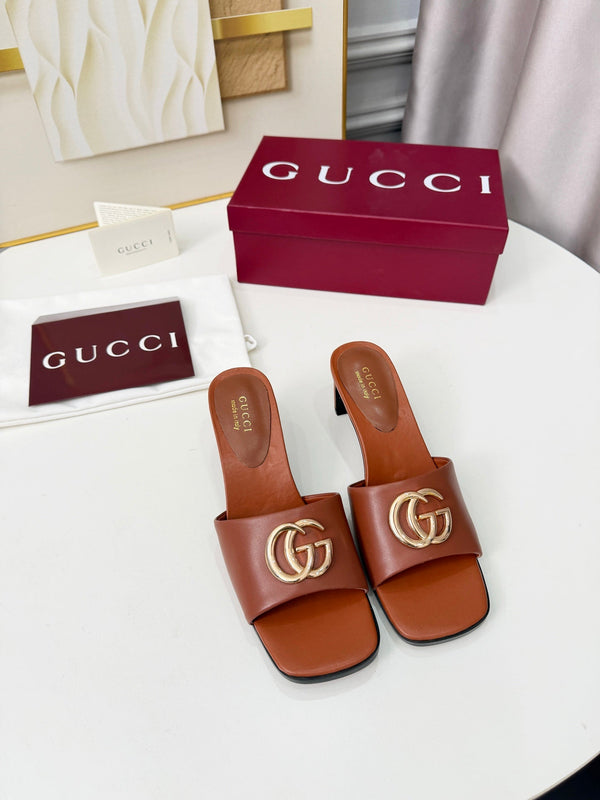 GG 2026 Early Spring Sandals Tan Brown Sheepskin 688533