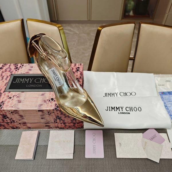 JC Marja Pumps 10cm Gold Metallic Leather 900899