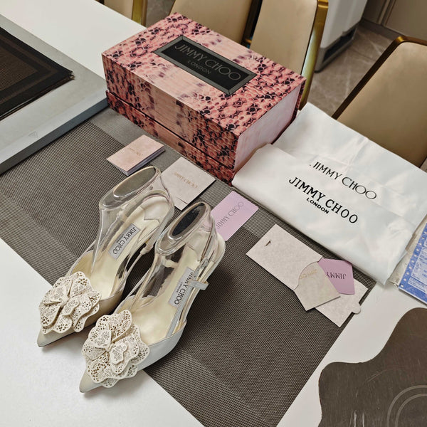 JC Mimmi Pumps 5cm Cream Leather 900901
