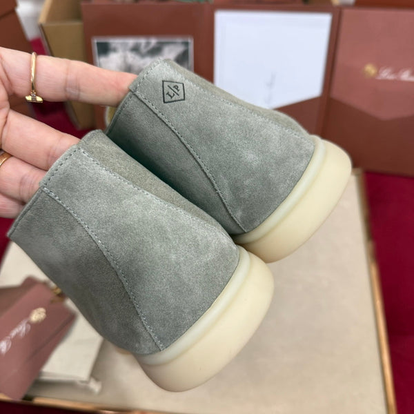 LP Open Walk Ankle Boot In Grey Green Suede 978062