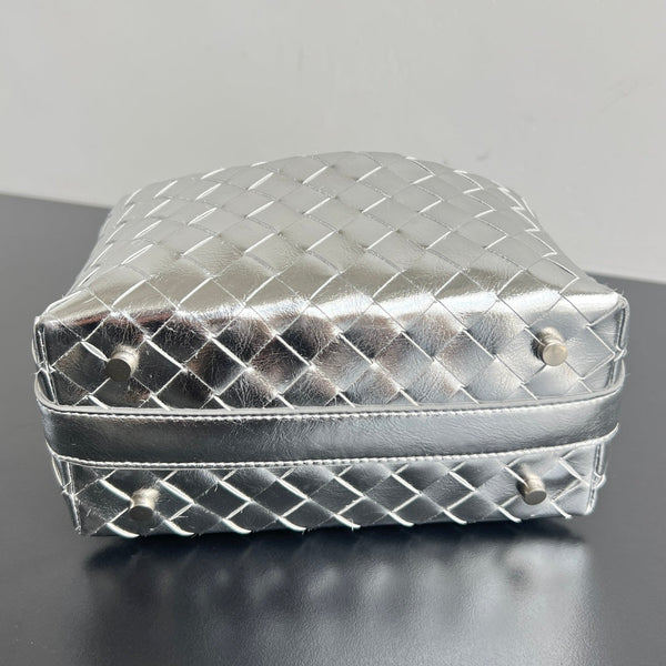 WALLACE 22 BAG SILVER METALIC CALFSKIN