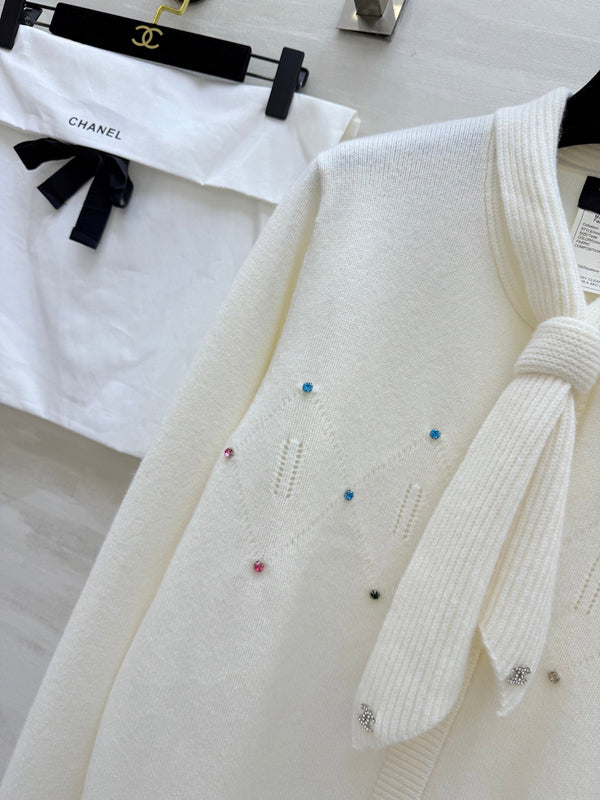 CC Cardigan White Cashmere 343307