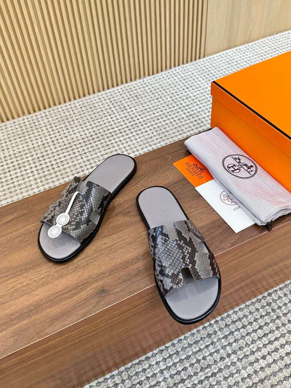 HM Men Izmir Sandals Grey Snakeskin 799286