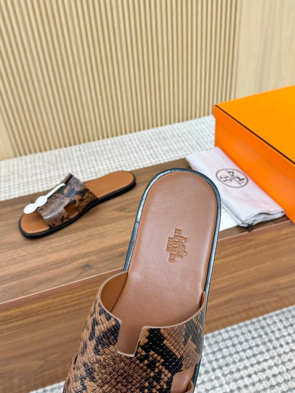 HM Men Izmir Sandals Brown Snakeskin 799287