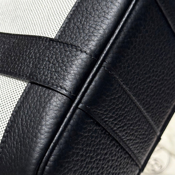 HM Neo Garden 23 bag White mix Black Canvas and Negonda Calfskin 243325