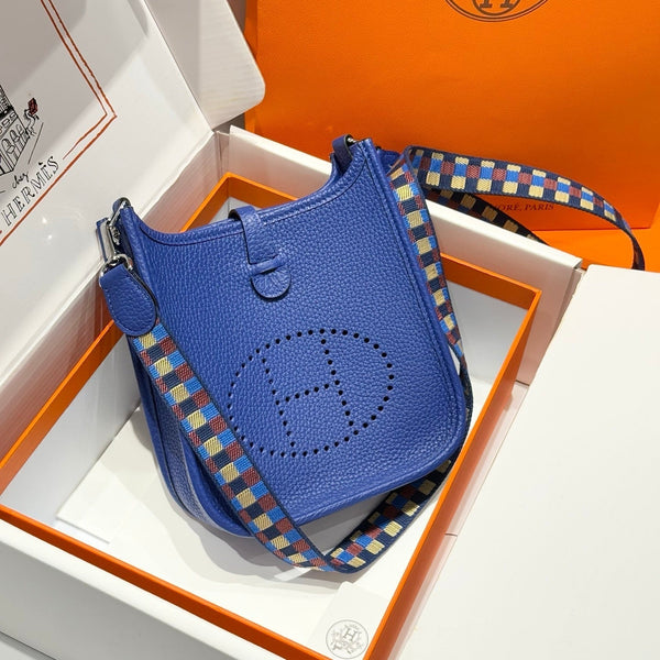 Hermes Evelyn 18 Bag Electric Blue Epsom Leather 255533