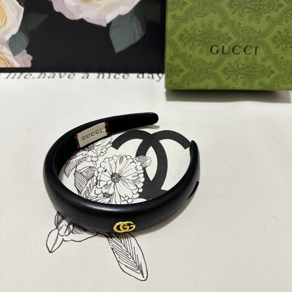 HEADBAND IN BLACK SHINY LAMBSKIN 406128