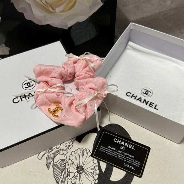FLAMINGO PINK WRINKLED FABRIC SCRUNCHIE 432825