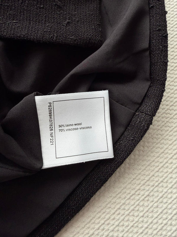 CC 26s Vest Black Wool Viscose 338885