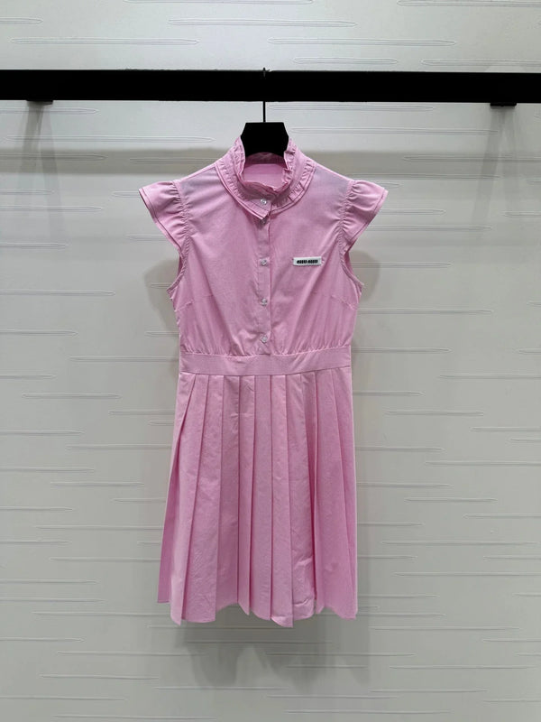 Miu Gingham Check Shirt Dress Cotton 392629