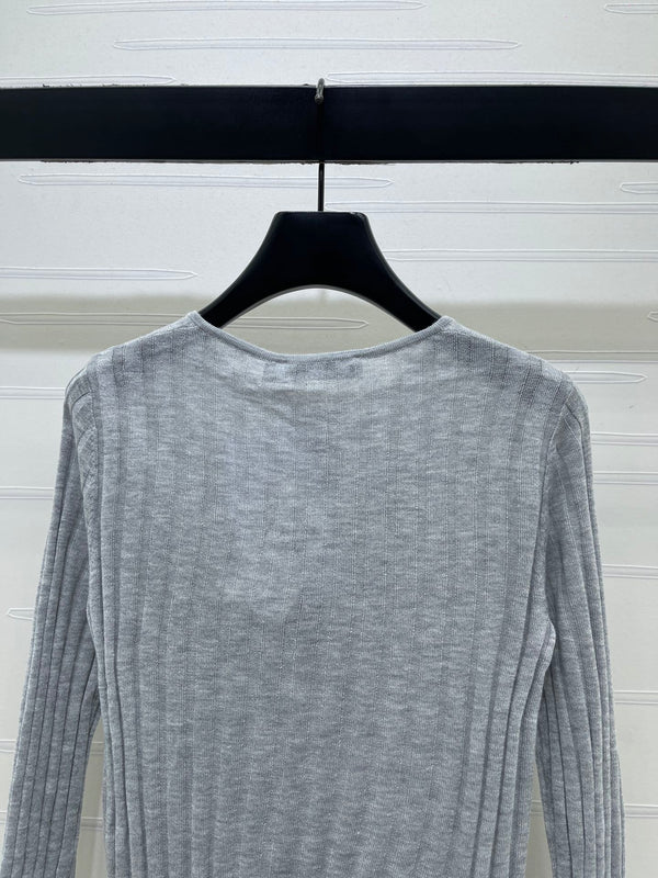 CD 26s Button-Down Knit Long-Sleeved Top 406586