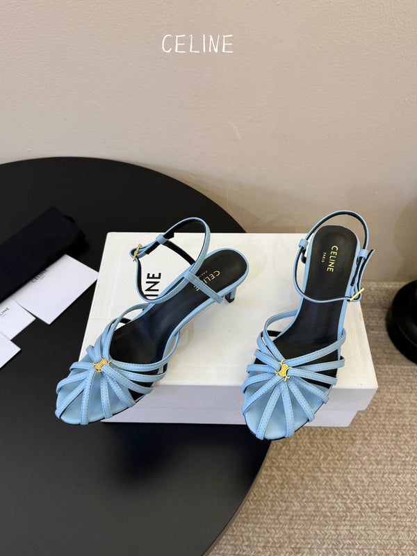 CL Triomphe Sandal 6.5cm Light Blue Lambskin 835894