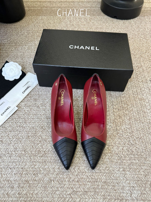 CC 26ss Pump Black Burgundy Lambskin 835699