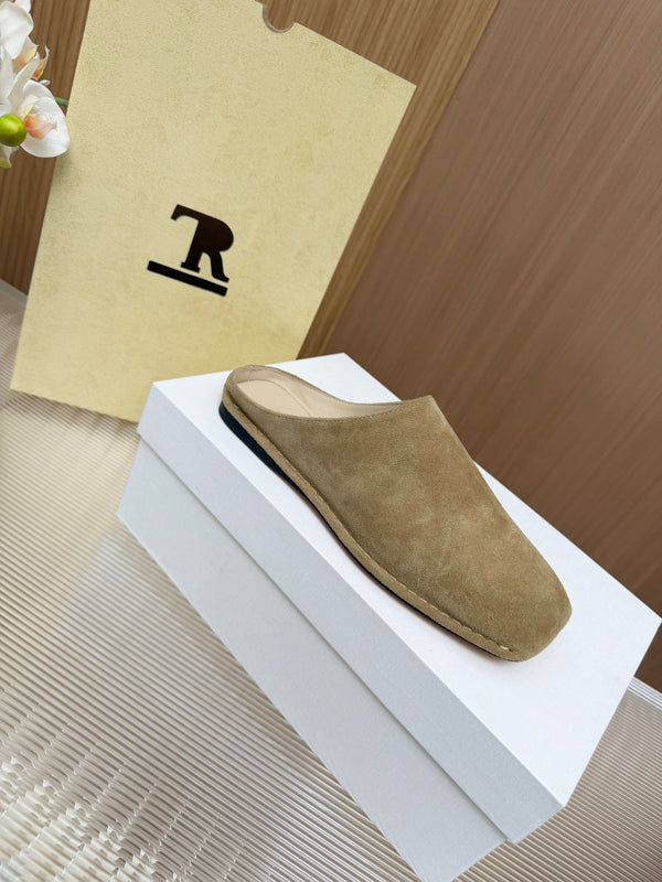 The Row Piper Slide Khahi Suede 707518