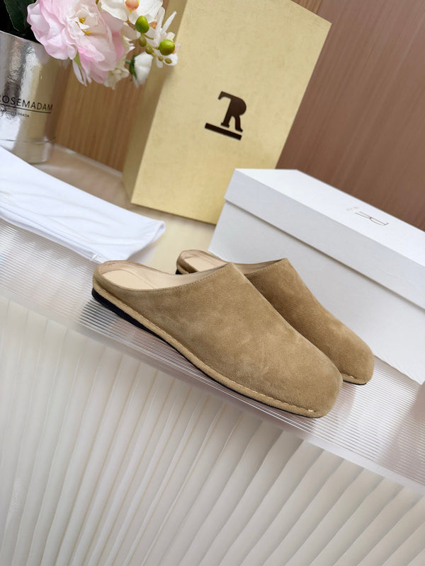The Row Piper Slide Khahi Suede 707518